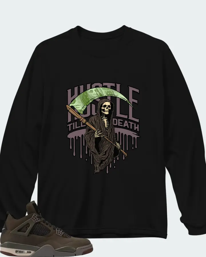 A Ma Maniére x Air Jordan 4 Retro Dark Mocha Matching Long Sleeve T-Shirt
