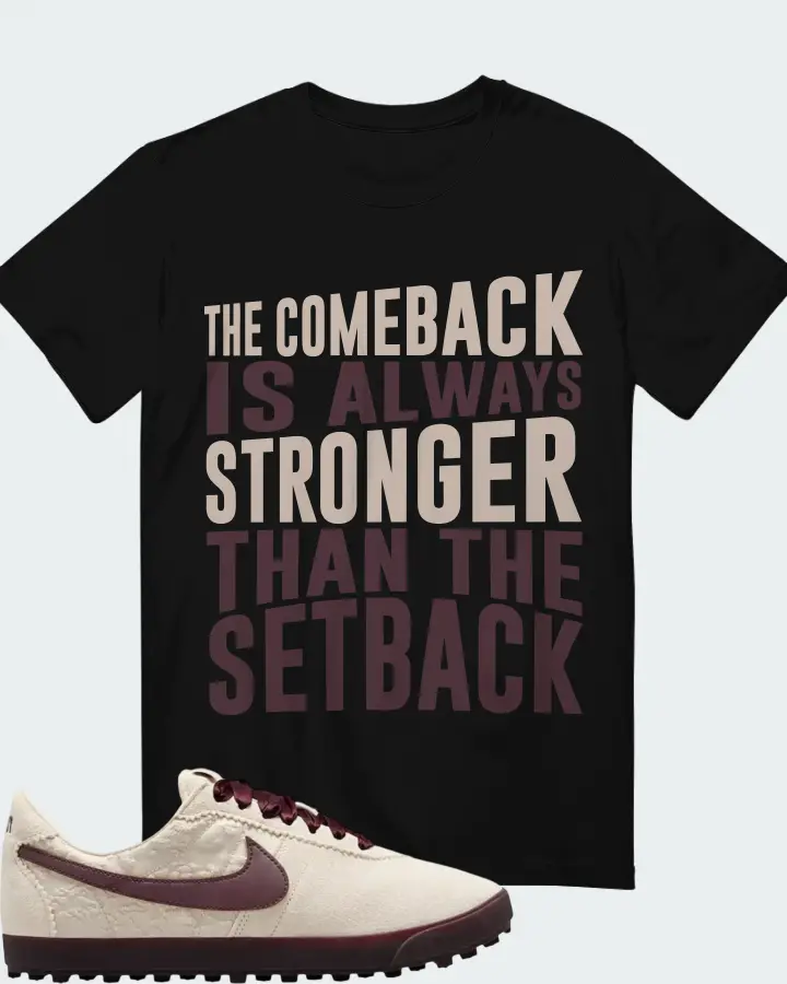 Nike Astro Grabber Leather - Light Cream Sneaker Matching Black T-Shirt - The Comeback