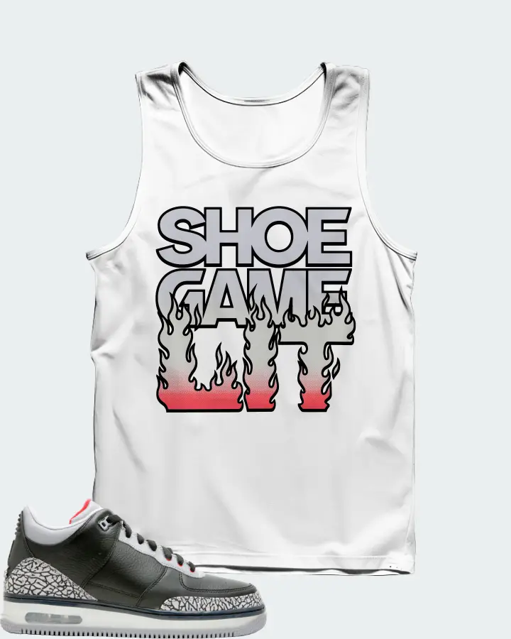 Jordan AJF 3 Sneaker Matching White Tank Top - Shoe Game Lit Refreshed