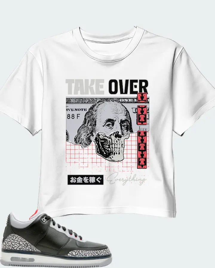 Jordan AJF 3 Sneaker Matching White Crop Top - Take Over
