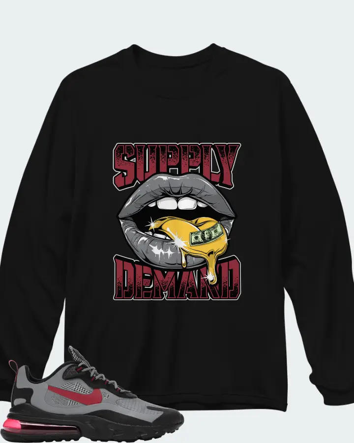 Nike Air Max 270 React Cool Grey Matching Long Sleeve T-Shirt