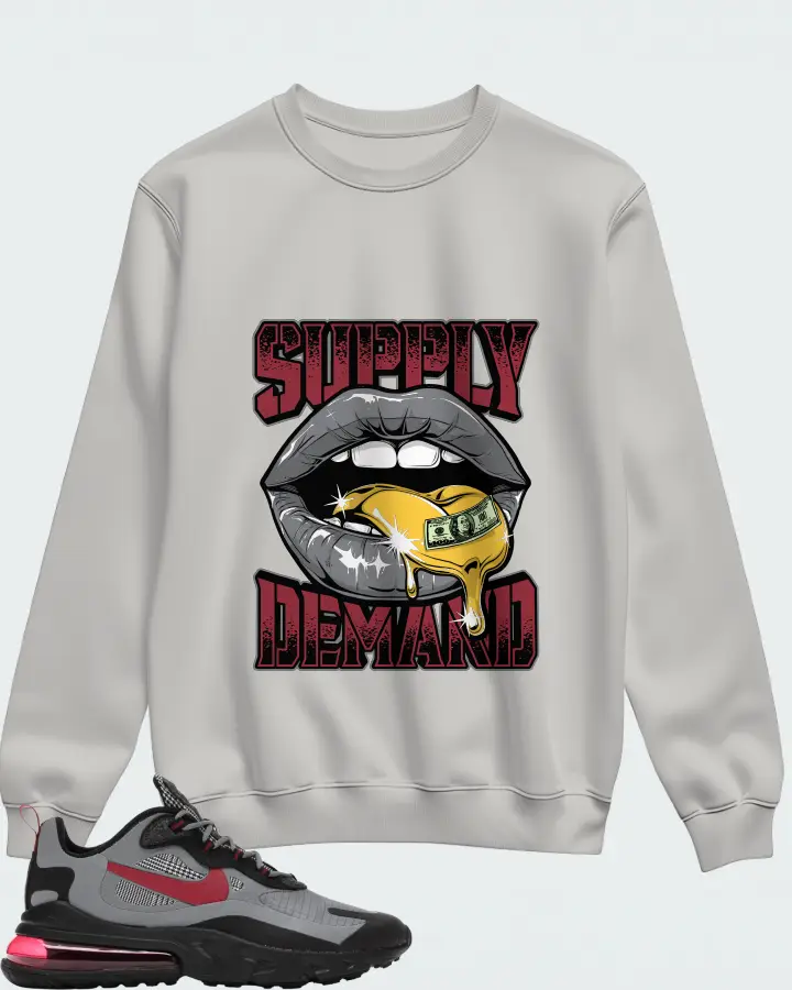 Nike Air Max 270 React Cool Grey Matching Sweatshirt