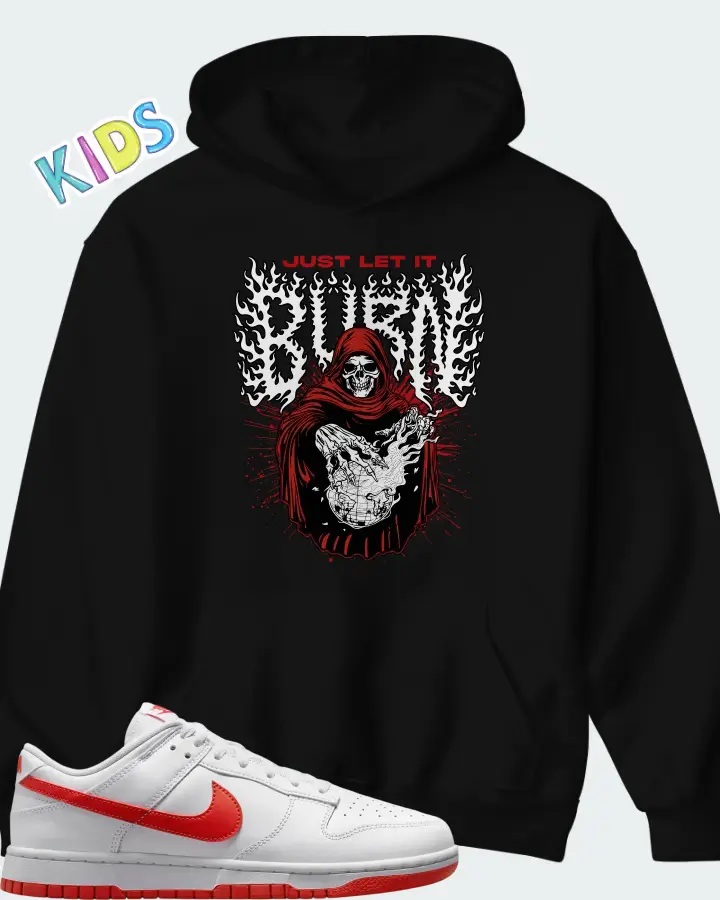 Nike Dunk Low Picante Red Matching Kid's Hoodie