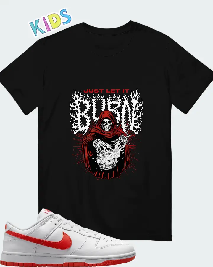 Nike Dunk Low Picante Red Matching Kid's T-Shirt