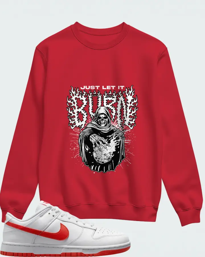 Nike Dunk Low Picante Red Matching Sweatshirt