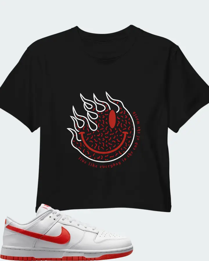 Nike Dunk Low Picante Red Matching Crop Top