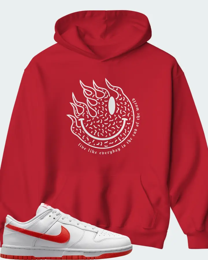 Nike Dunk Low Picante Red Matching Hoodie