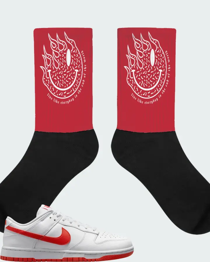 Nike Dunk Low Picante Red Matching Socks