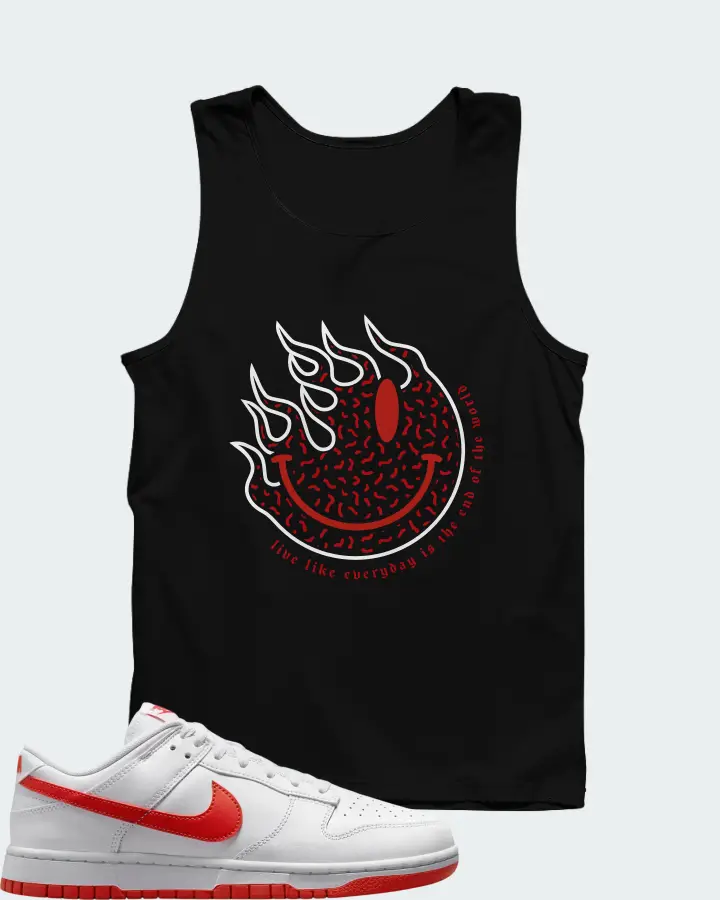 Nike Dunk Low Picante Red Matching Tank Top