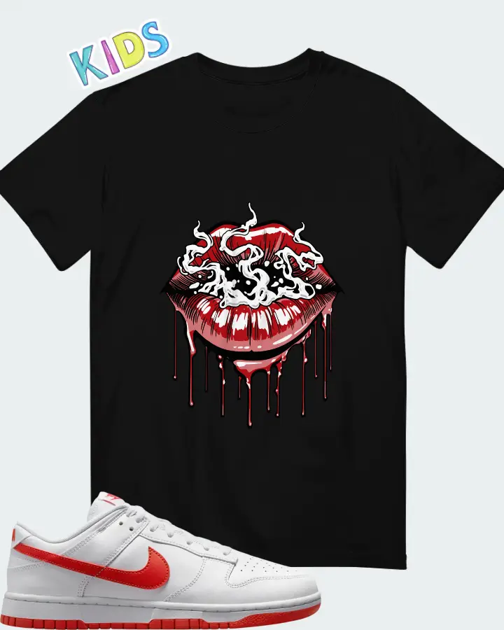 Nike Dunk Low Picante Red Matching Kid's T-Shirt