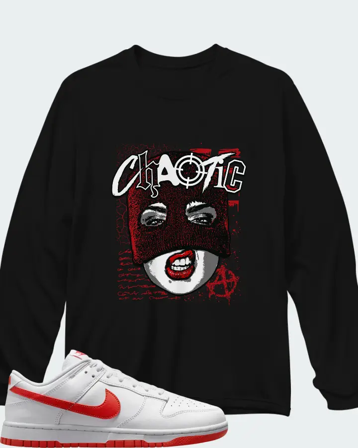 Nike Dunk Low Picante Red Matching Long Sleeve T-Shirt
