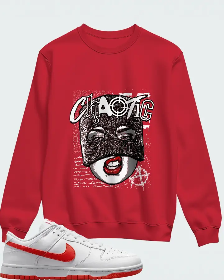 Nike Dunk Low Picante Red Matching Sweatshirt