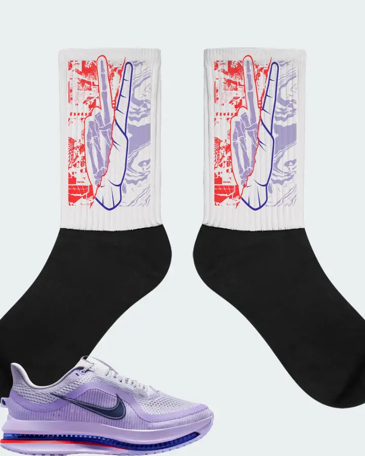 Nike Wmns Pegasus Premium Barley Grape Sneaker Matching White Socks - Peace of mind