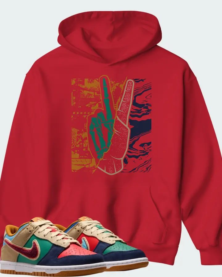 Nike Dunk Low Midnight Navy Green Noise Matching Hoodie