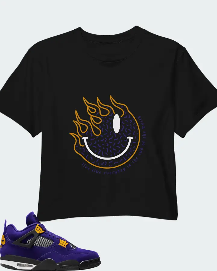 Air Jordan 4 Imperial Purple Matching Crop Top