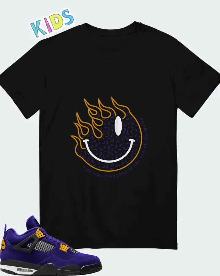 Air Jordan 4 Imperial Purple Matching Kid's T-Shirt