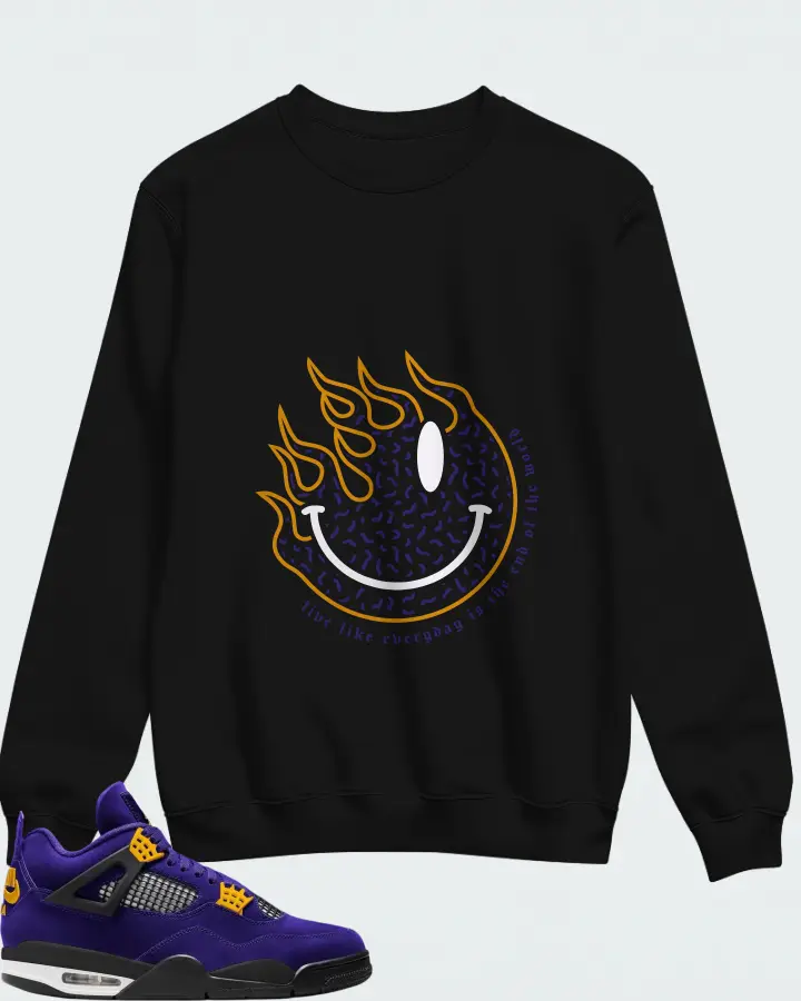 Air Jordan 4 Imperial Purple Matching Sweatshirt