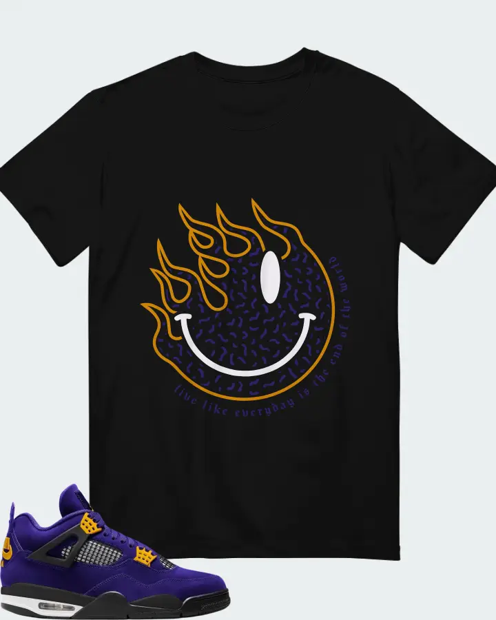 Air Jordan 4 Imperial Purple Matching T-Shirt