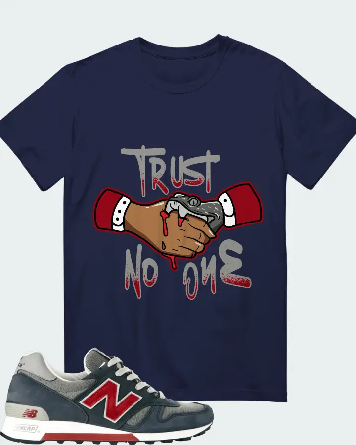 New Balance 1300  Sneaker Matching Navy T-Shirt - Trust No One