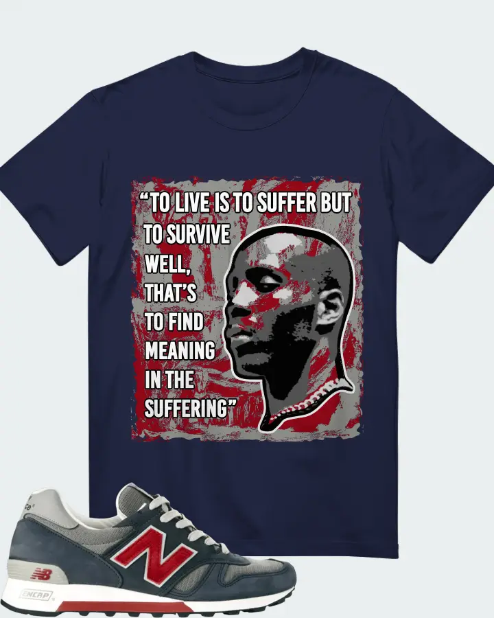 New Balance 1300  Sneaker Matching Navy T-Shirt - DMX Suffer Quote