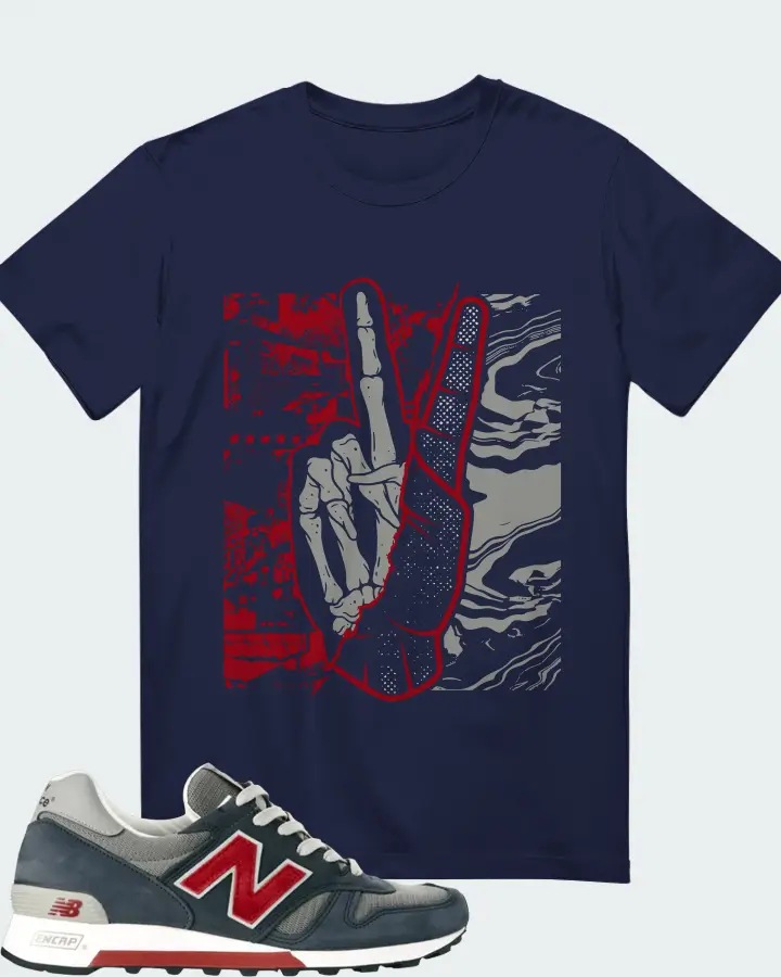New Balance 1300  Sneaker Matching Navy T-Shirt - Peace of mind
