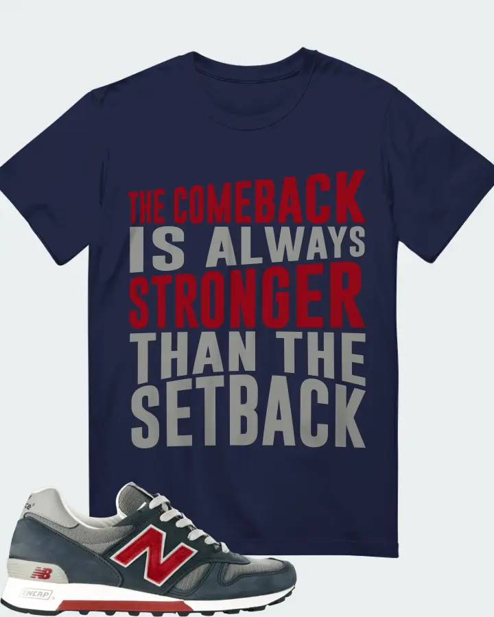 New Balance 1300  Sneaker Matching Navy T-Shirt - The Comeback