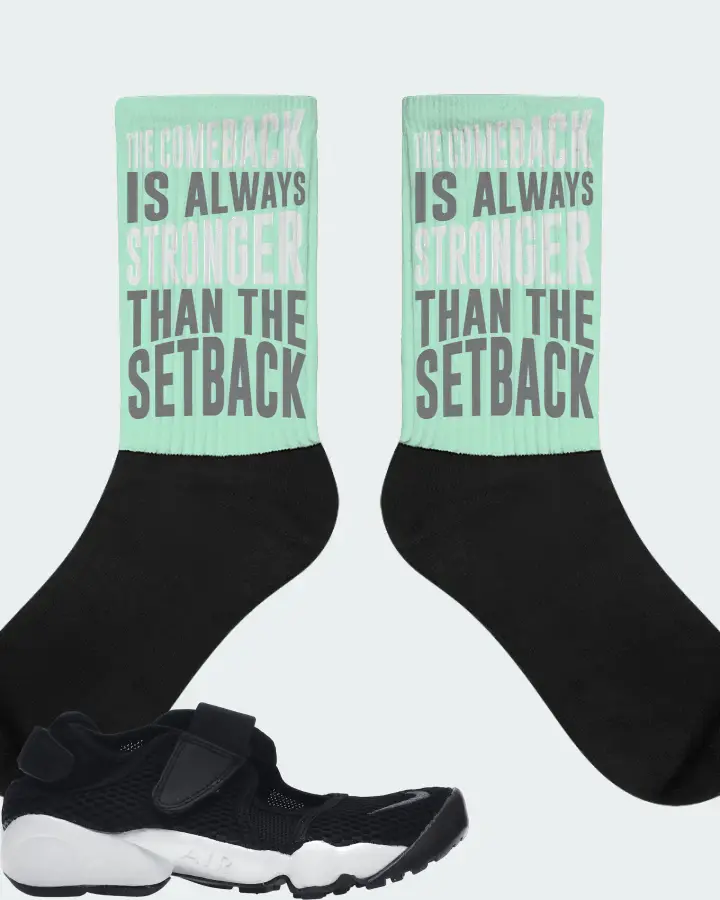 Nike Air Rift Breathe Sneaker Matching Mint Socks - The Comeback