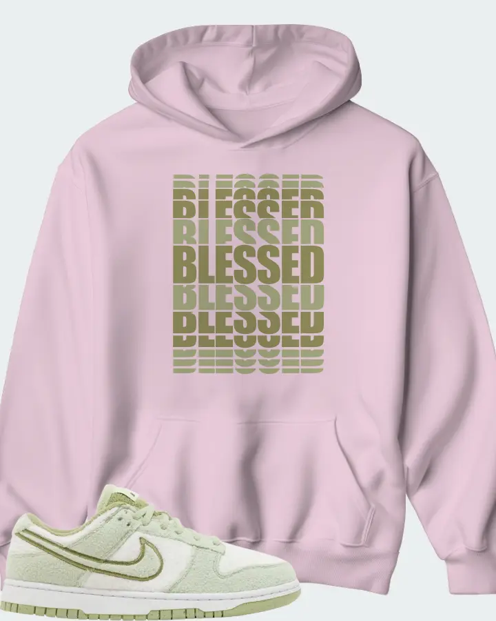 Nike Dunk Low SE Sneaker Matching Pink Hoodie - BLESSED Many Times