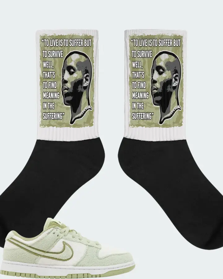 Nike Dunk Low SE Sneaker Matching White Socks - DMX Suffer Quote