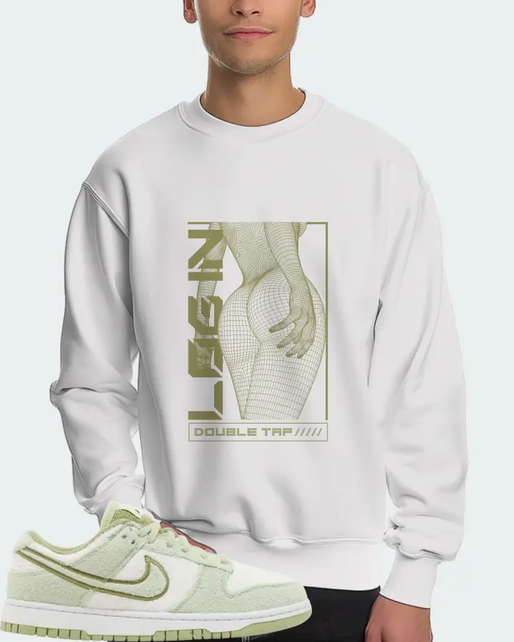 Nike Dunk Low SE Sneaker Matching White Sweatshirt (LOGIN) - View 4