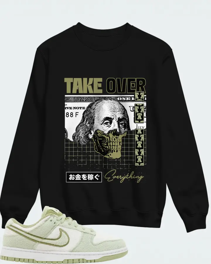 Nike Dunk Low SE Sneaker Matching Black Sweatshirt - Take Over