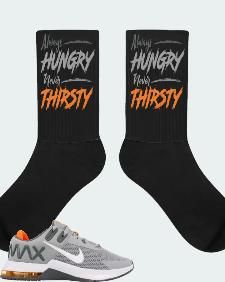 Nike Air Max Alpha Trainer 4 Sneaker Matching Black Socks - Always HUNGRY Never THIRSTY