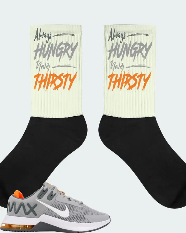 Nike Air Max Alpha Trainer 4 Sneaker Matching Citron Socks - Always HUNGRY Never THIRSTY