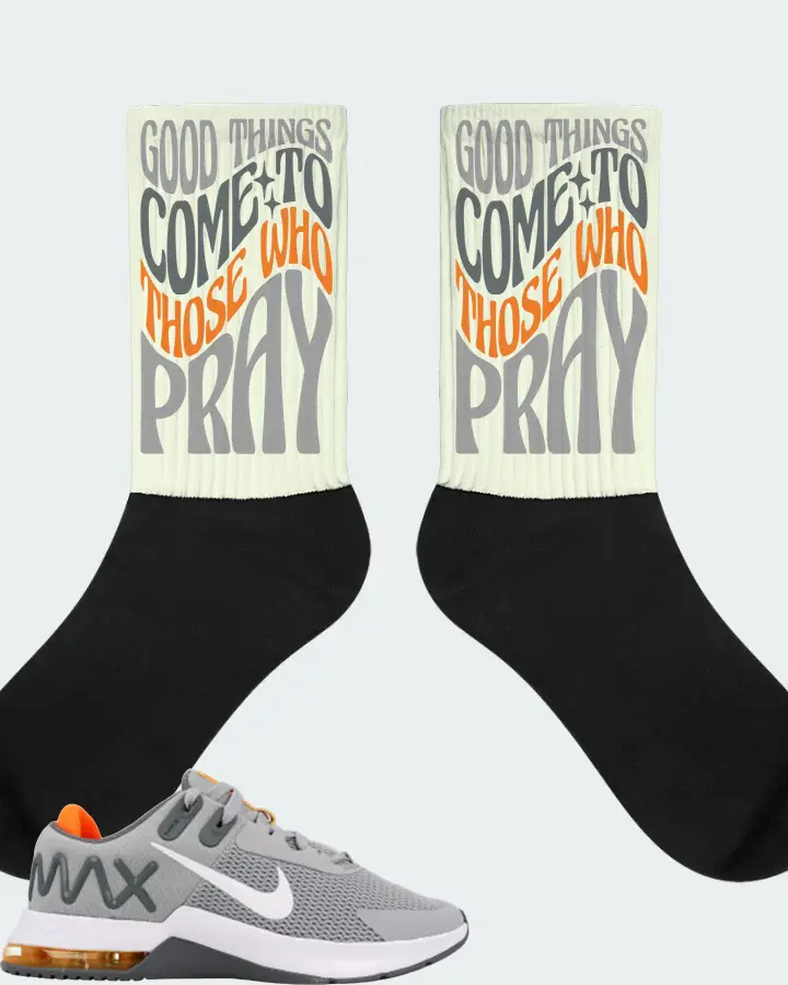 Nike Air Max Alpha Trainer 4 Sneaker Matching Citron Socks - Good Things Come To Those Who Pray