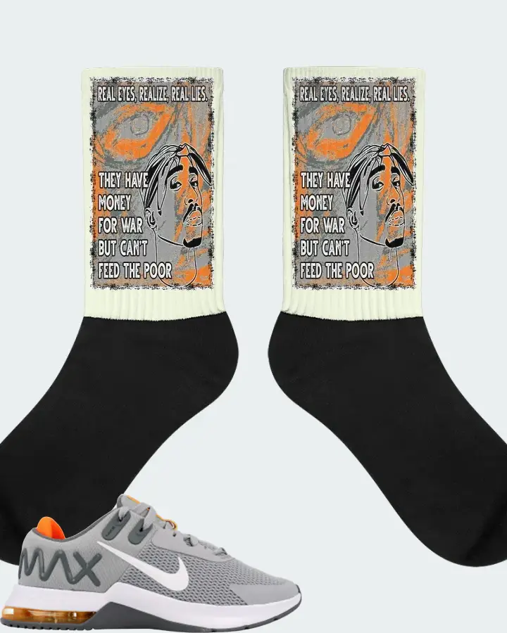 Nike Air Max Alpha Trainer 4 Sneaker Matching Citron Socks - TUPAC Real Eyes Realize Real Lies