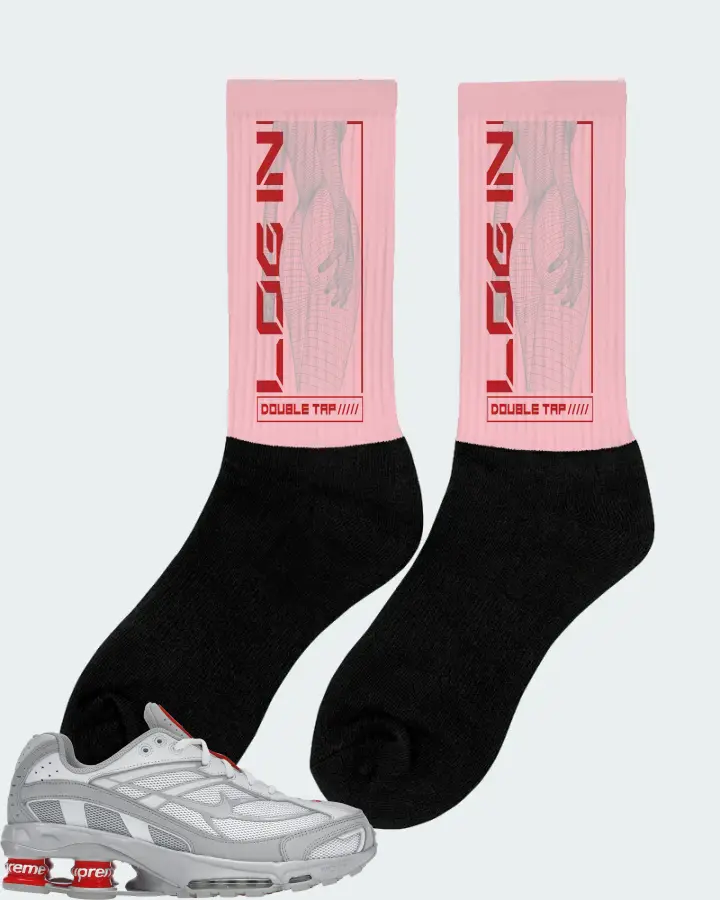 Nike Shox Ride 2 SP Sneaker Matching Pink Socks (LOGIN) - View 3