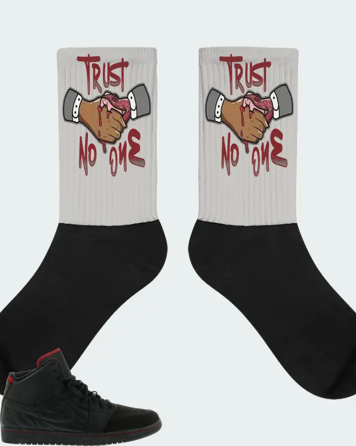 Jordan 1 Retro '99 Sneaker Matching Grey Socks - Trust No One