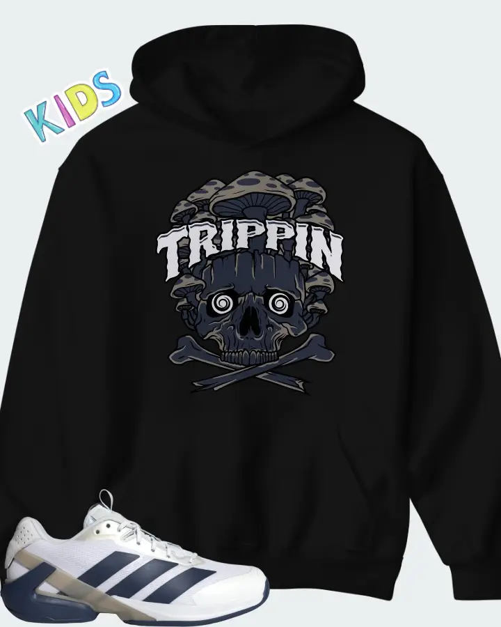 Adidas Adizero Ubersonic 5 Cloud White Dark Blue Matching Kid's Hoodie