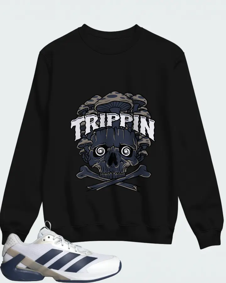 Adidas Adizero Ubersonic 5 Cloud White Dark Blue Matching Sweatshirt
