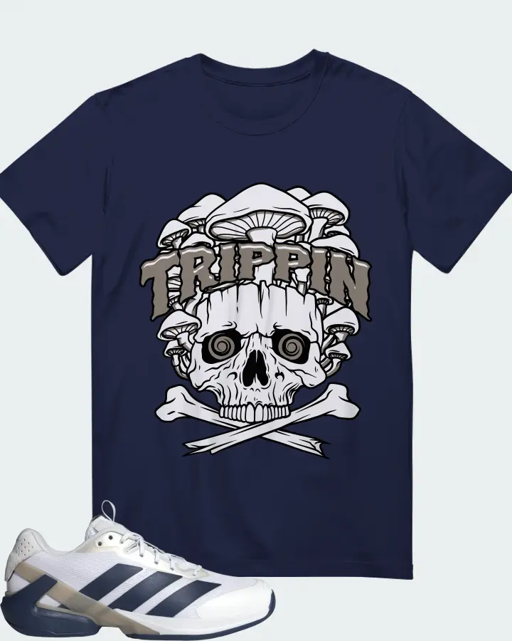 Adidas Adizero Ubersonic 5 Cloud White Dark Blue Matching T-Shirt