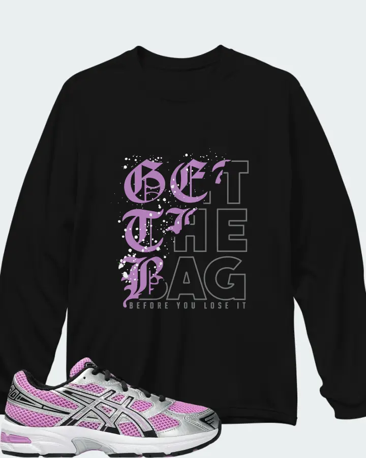 ASICS Gel 1130 Lavender Glow Pure Silver Matching Long Sleeve T-Shirt