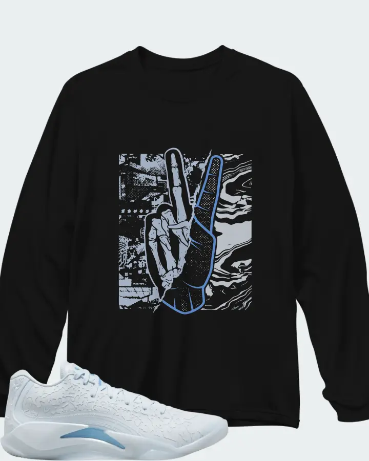 Jordan Zion 3 Half Blue Matching Long Sleeve T-Shirt