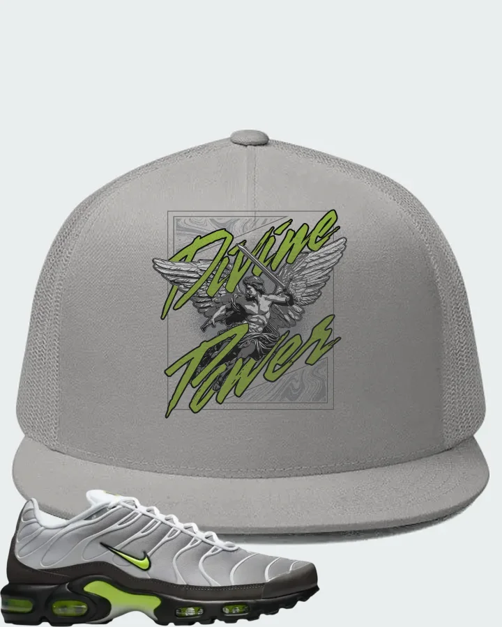Nike Air Max Plus White Pearl Grey Neon Matching Hat