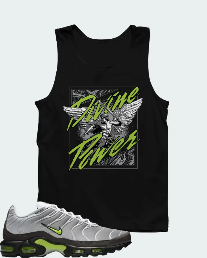 Nike Air Max Plus White Pearl Grey Neon Matching Tank Top