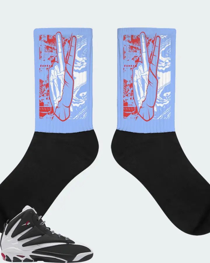 Reebok The Blast Sneaker Matching Carolina Blue Socks - Peace of mind