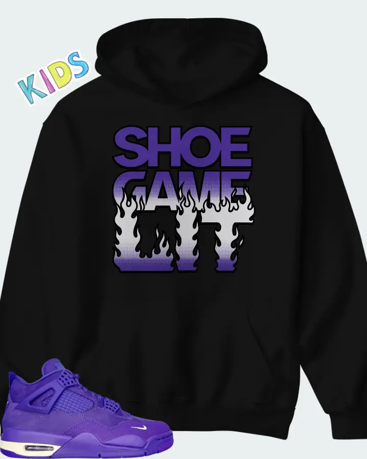 Nigel Sylvester x Air Jordan 4 Retro Canyon Purple Matching Kid's Hoodie