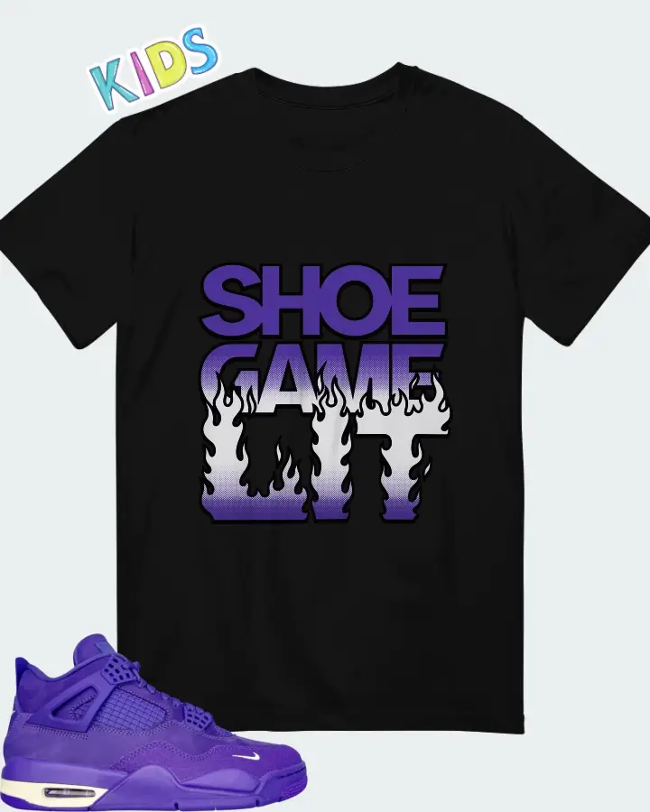 Nigel Sylvester x Air Jordan 4 Retro Canyon Purple Matching Kid's T-Shirt