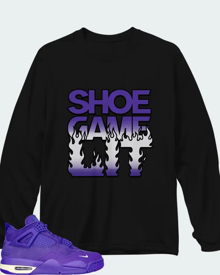 Nigel Sylvester x Air Jordan 4 Retro Canyon Purple Matching Long Sleeve T-Shirt