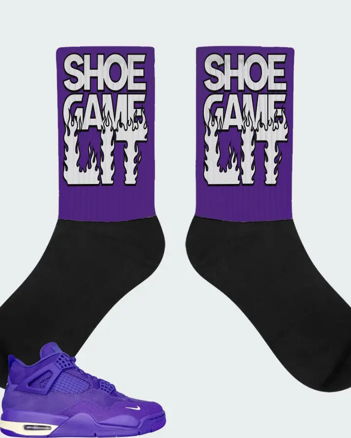 Nigel Sylvester x Air Jordan 4 Retro Canyon Purple Matching Socks
