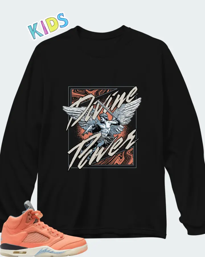 DJ Khaled x Air Jordan 5 Retro We The Best - Crimson Bliss Matching Kid's Long Sleeve T-Shirt